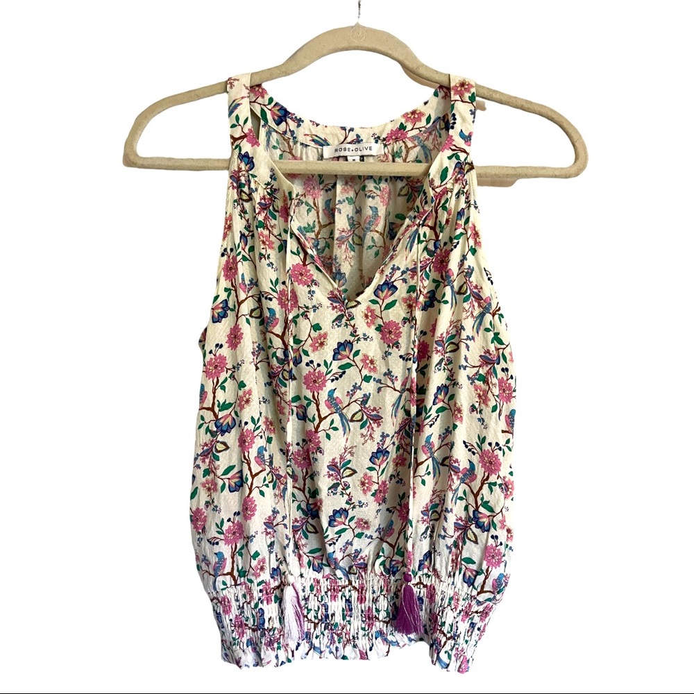 Rose & Olive Sleeveless Top